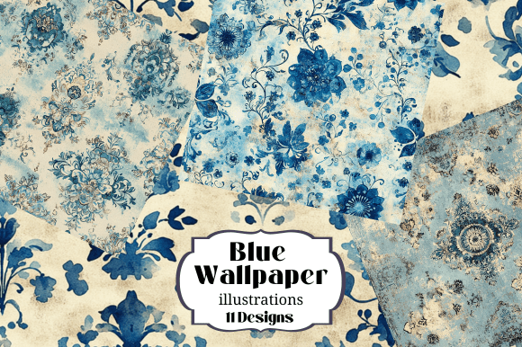 11 Blue Vintage Wallpaper Backgrounds for Timeless Craft