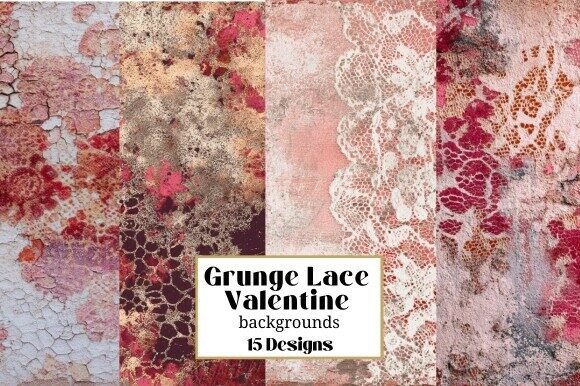 15 Grunge Lace Valentine Backgrounds