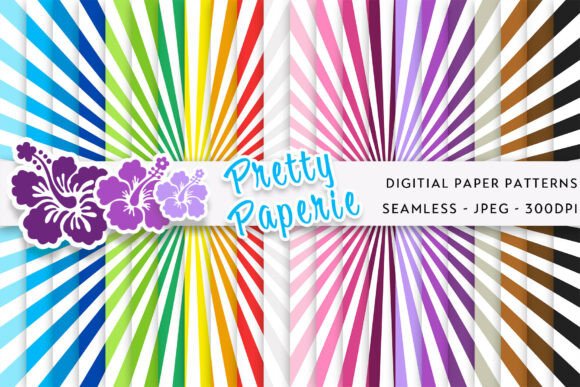 22 Sunburst Digital Paper Backgrounds: A Burst of Radiance for Your Projects