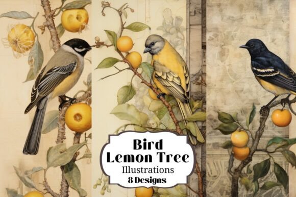 8 Birds and Lemon Tree JJ Backgrounds: A Fresh Visual Toolkit