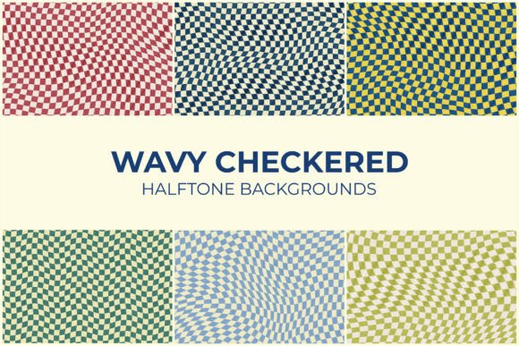 Dynamic Retro Motion: Using Wavy Checkered Halftone Backgrounds