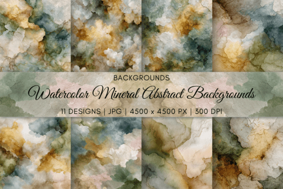 Earthy Watercolor Abstract Backgrounds: Nature's Palette