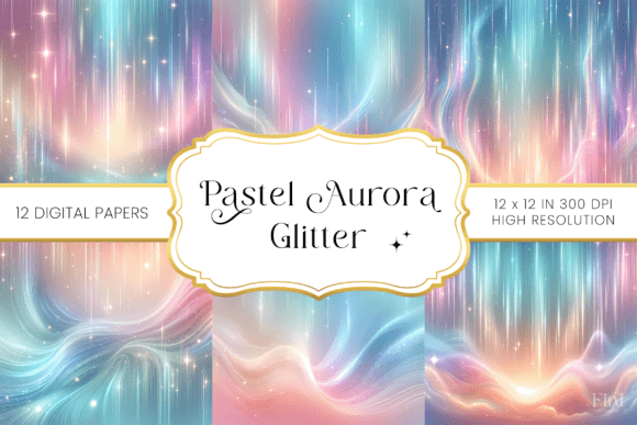Enchanting Pastel Aurora Glitter Backgrounds for Modern Creators