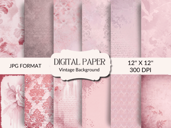 Exploring Pink Scrapbook Backgrounds Mixed Media