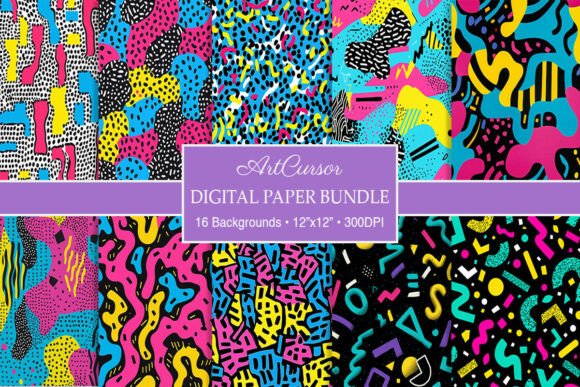 Geometric Retro 80s Memphis Backgrounds: A Creative Toolkit