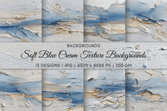Soft Blue Cream Texture Backgrounds for Calm Branding