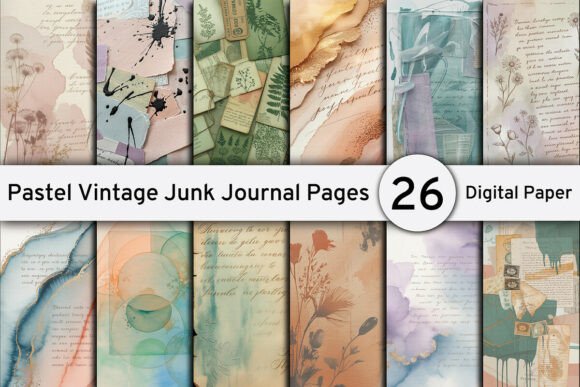 Unlock Effortless Design with Pastel Vintage Junk Journal Backgrounds