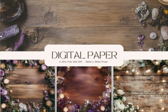 Wooden Florals Texture Backgrounds_16: A Designer's Go-To for Organic Charm